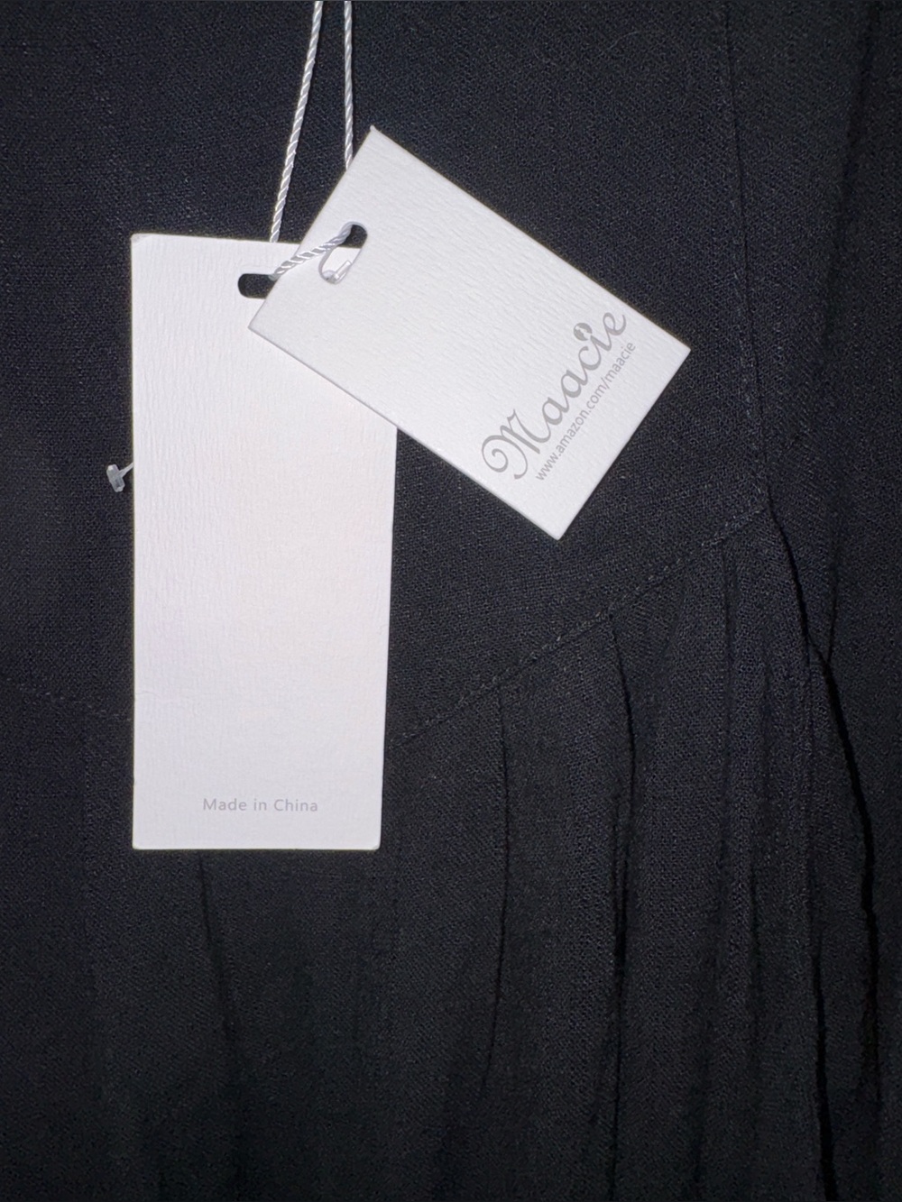 NWT Maacie Black Linen Blend Wide Leg Jumpsuit Overalls, Medium Boho Pockets 🌙🖤 - Picture 9 of 10